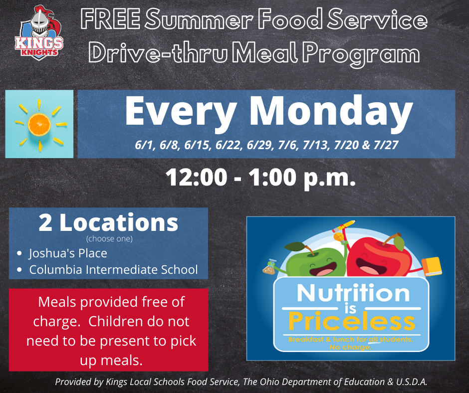 Kings Summer Meal Program Graphic